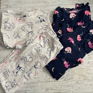 Carter’s Long Sleeve Pajamas Separates girl sz 10